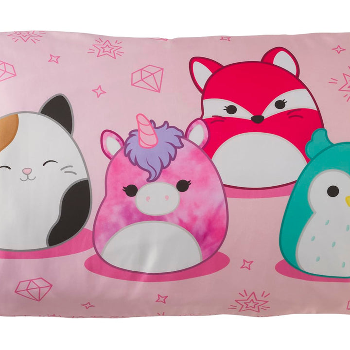 Squishmallows Bedding Silky Satin Standard Beauty Silky Satin King Size Pillowcase Cover 20x36 for Hair and Skin, (Officially Licensed Product) Squishmallows - Sleepy Mallow King (U.S. Standard)