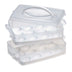 Snapware Snap 'N Stack Portable Storage Carrier with Lid for Eggs, BPA-Free Egg Holders, Dessert Carrier with Stackable Trays, Microwave, Freezer and Dishwasher Safe(Clear) Egg Holder