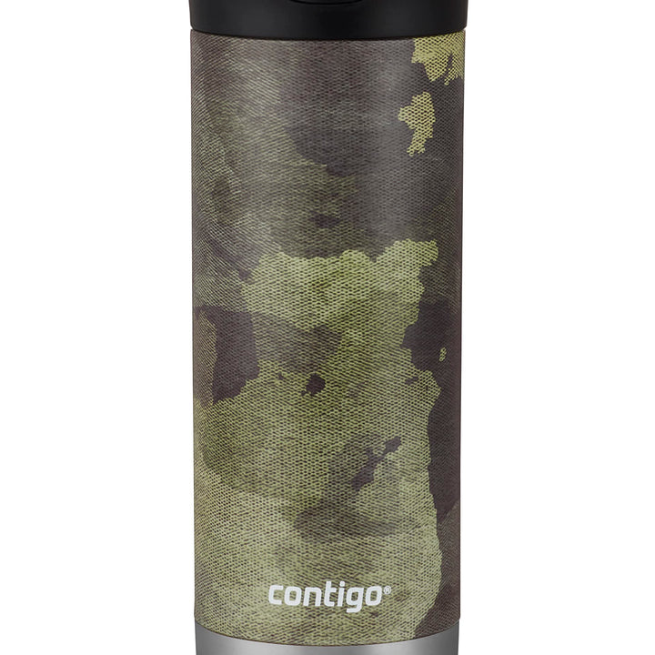 Contigo Huron Vacuum-Insulated Stainless Steel Travel Mug with Leak-Proof Lid, Keeps Drinks Hot or Cold for Hours, Fits Most Cup Holders and Brewers, 20oz Camo