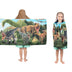 Jurassic World Dominion Soft Bath/Pool/Beach Cotton Terry Hooded Towel Wrap, 24 Inches x 50 Inches, By Franco Kids 24 in x 50 in Jurassic World Dominion