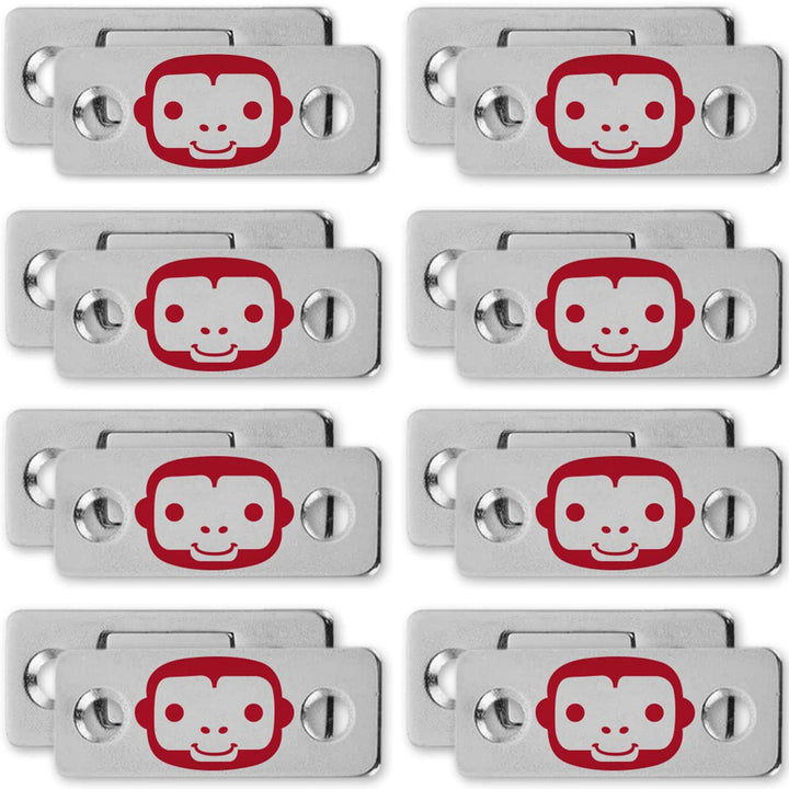 RUBY Monkey Magnets AS-SEEN-ON-TV, Cabinet and Drawer Magnet Sets, Fast and Easy Installation, Just Peel & Stick, Slim Design Fits Virtually Anywhere, 8 Sets