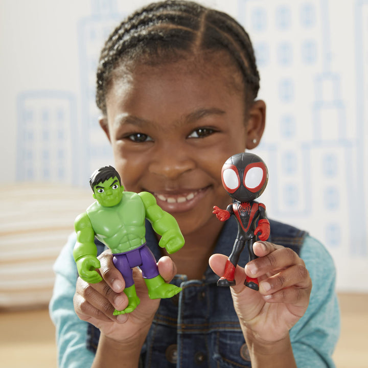 Spidey and His Amazing Friends Marvel Hero Reveal Multipack with Mask-Flip Feature, 4-Inch Action Figure Toys, Kids 3+ ( Exclusive) Heroes Multipack