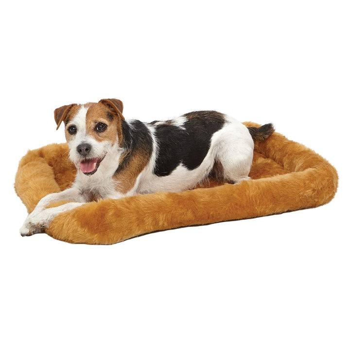 MidWest Homes for Pets Bolster Dog Bed 24L-Inch Cinnamon Dog Bed or Cat Bed w/ Comfortable Bolster | Ideal for Small Dog Breeds & Fits a 24-Inch Dog Crate | Easy Maintenance Machine Wash & Dry