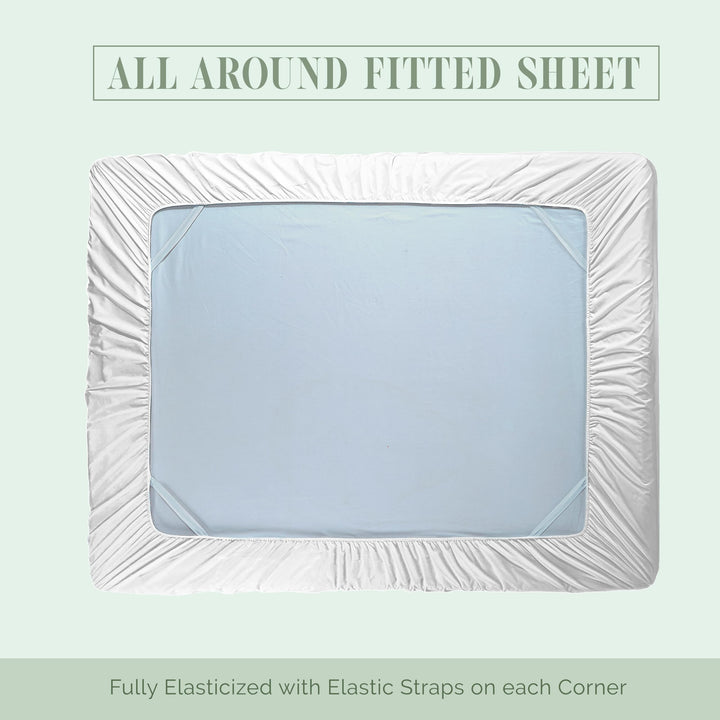 Elegant Comfort 1500 Premium Hotel Quality 18-24 Inches Deep - Extra Deep Pocket Single Fitted Sheet for High Mattress, Luxury and Softest, Smart Pocket - Wrinkle Free, California King, Marine Teal Cal King - EXTRA DEEP Pocket