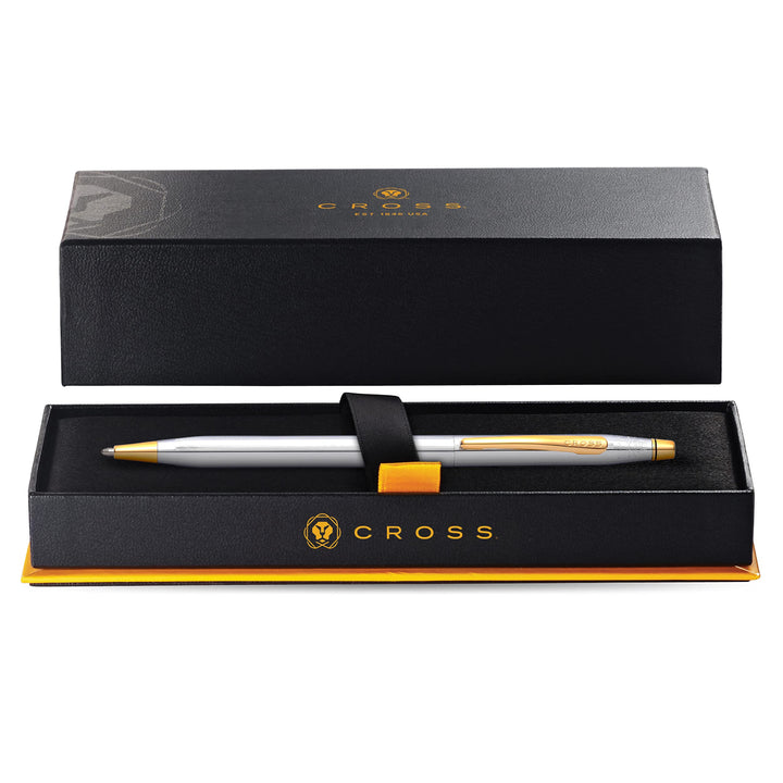 Cross Classic Century Refillable Ballpoint Pen, Medium Ballpen, Includes Luxury Gift Box - Medalist Chrome Chrome -Medalist