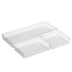 Oggi Set of 3 Clear Drawer Organizers - (1) 6x6.25, (1) 6.25x9.25, (1) 6.25x15.75 - Ideal for Organizing Kitchen Drawers, Office, Desk, Silverware, Kitchen Utensils, Cosmetics and Bathrooms