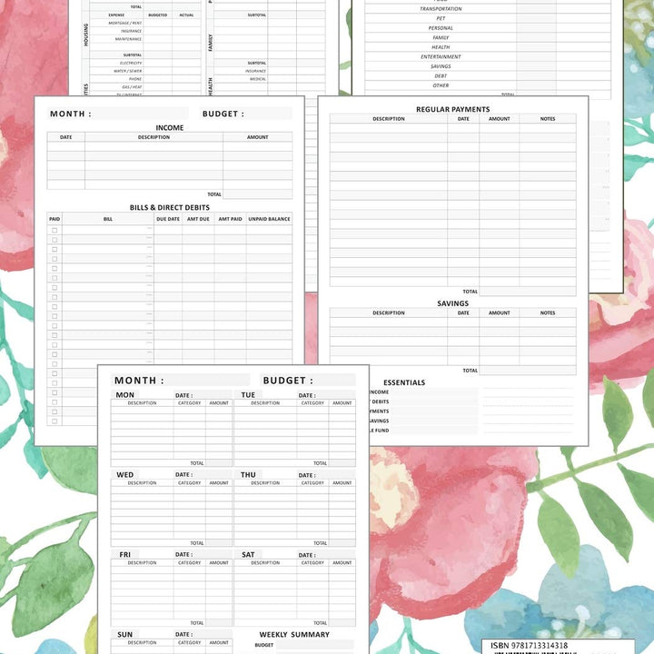 Budget Mom Planner: Monthly Weekly Daily Family Budget Planner Workbook with Bill Payment Tracker Debt and Savings Log Organizer Income Expenses ... Personal or Business Accounting Notebook