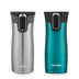 Contigo West Loop Stainless Steel Vacuum-Insulated Travel Mug with Spill-Proof Lid, Keeps Drinks Hot up to 5 Hours and Cold up to 12 Hours, 16oz 2-Pack, Spirulina & Steel