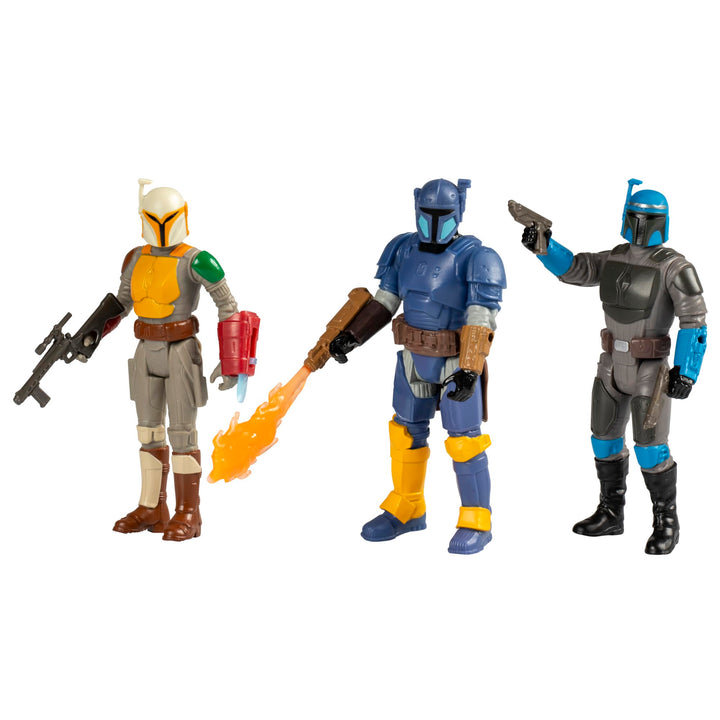 STAR WARS Epic Hero Series Unite The Clans Pack, Paz Vizsla, Mandalorian Warrior, Axe Woves 4-Inch Action Figures, Toys for 4 Year Old Boys & Girls ( Exclusive)