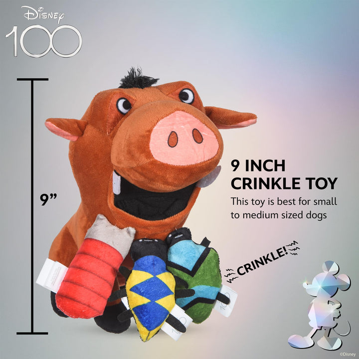 Pumbaa Burrow Dog Toy with Mini Removable Plushes 9in | Disney Dog Toys | Plush Toy for Dogs Inspired by Pumbaa from The Lion King with Crinkle Pumbaa & Bugs Plush Burrow 9 Inch