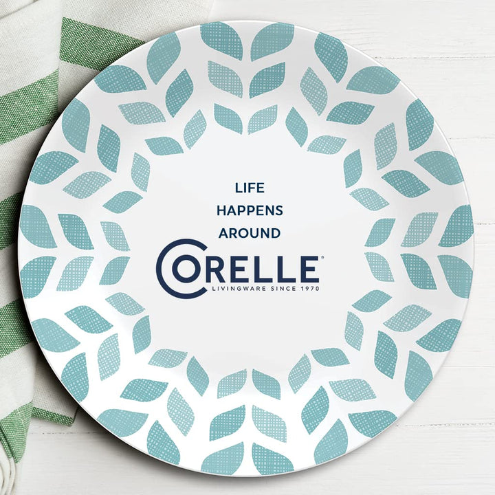 Corelle Global Collection Vitrelle 6-Piece Salad Plates Set, Triple Layer Recycled Glass, Lightweight Eco-Friendly 8-1/2-In Plates Set, Terracotta Dreams