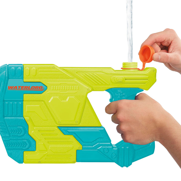 Water Warriors: Waterlord - Water Blaster - Double-Barrel, Shoots Up to 32 Feet, Outdoor Water Play, Kids Toy, Ages 6+