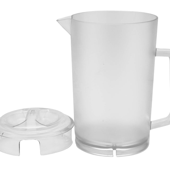 G.E.T. P-3064-1-CL-EC Heavy-Duty Shatterproof Plastic 2 Quart Pitcher with Lid, BPA Free (64 Ounce), Clear