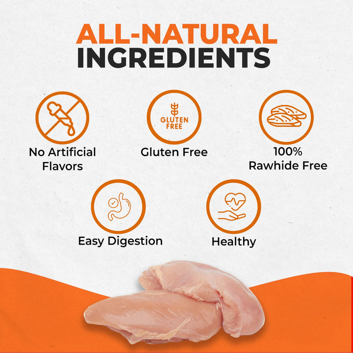 Canine Naturals Chicken Recipe Chew - Rawhide Free Dog Treats - Made From USA Raised Chicken - All-Natural and Easily Digestible - 40 Pack of 5 Inch Stick Chews 1 Count (Pack of 40)