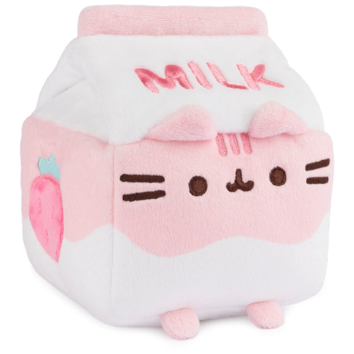 GUND Pusheen Strawberry Milk Plush Cat Stuffed Animal for Ages 8 and Up, Pink/White, 6”