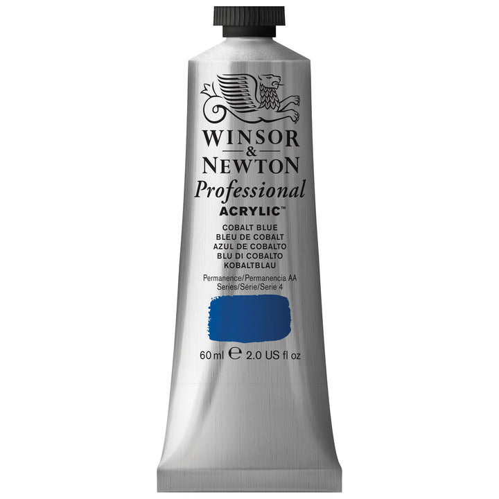 Winsor & Newton Professional Acrylic Paint, 60ml (2-oz) Tube, Cobalt Blue 2-oz Tube