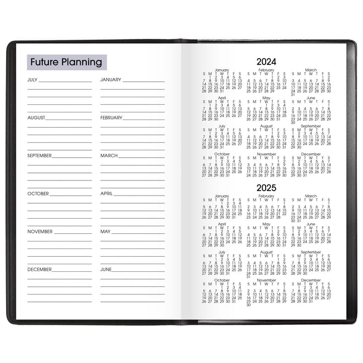 AT-A-GLANCE Planner 2024-2025 Academic, Weekly Pocket Planner, 3-1/2" x 6", Flexible Cover, DayMinder, Black (AY4800) Pocket Size 2024-2025 New Edition