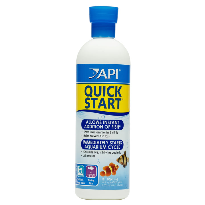 API Aquarium Starter Bundle Pack: One (1) API Quick Start 16 oz., one (1) API Stress Coat 16 oz., one (1) API Aquarium Salt 16 oz. 16-Ounce Starter bundle (3-pack) Nitrifying Bacteria