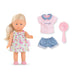 Corolle Mini Corolline Rosy 8" Doll Gift Set with Hair Brush and Extra Outfit, for Kids Ages 3 Years and up