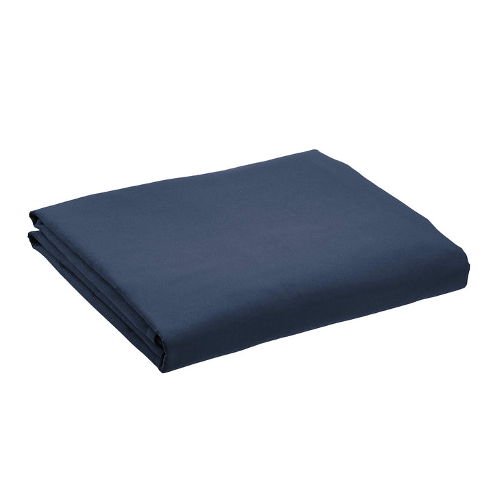 Basics Lightweight Ruffled Bed Skirt, Classic Style, Soft and Stylish 100% Microfiber with 16" drop-Queen, Navy Blue, Solid Queen