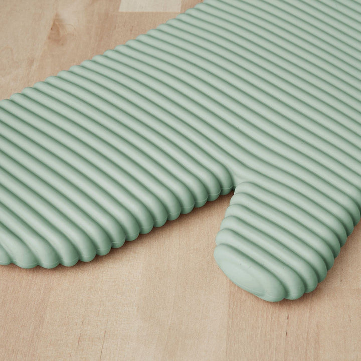 KitchenAid Ribbed Soft Silicone Oven Mitt Set, Pistachio, 7.5"x13", 2 Count Pistachio Green