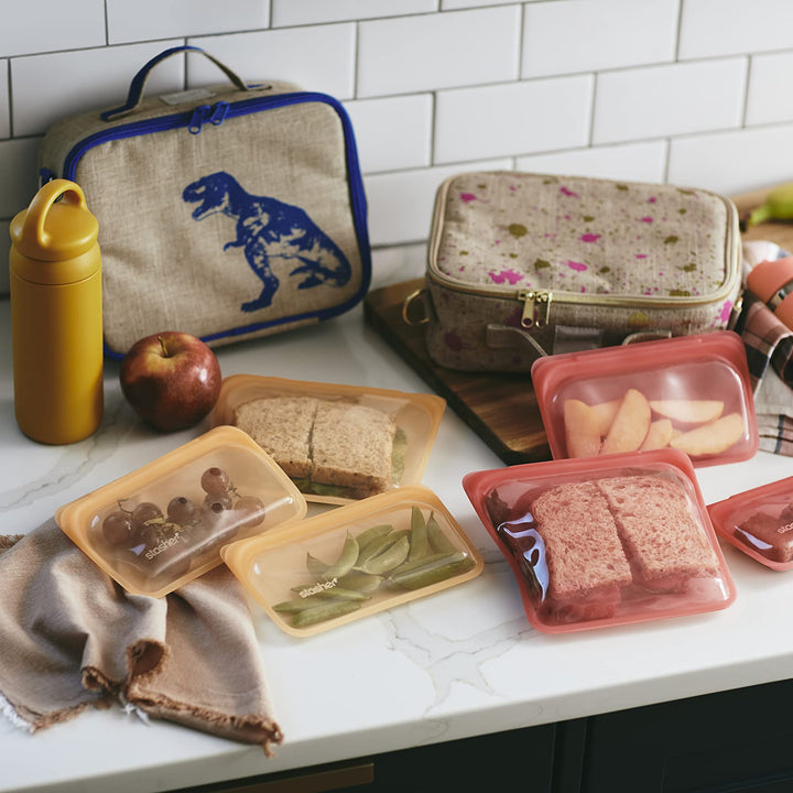 Stasher Platinum Silicone Food Grade Reusable Storage Bag, Honey (Sandwich) | Reduce Single-Use Plastic | Cook, Store, Sous Vide, or Freeze | Leakproof, Dishwasher-Safe, Eco-friendly | 28 Oz
