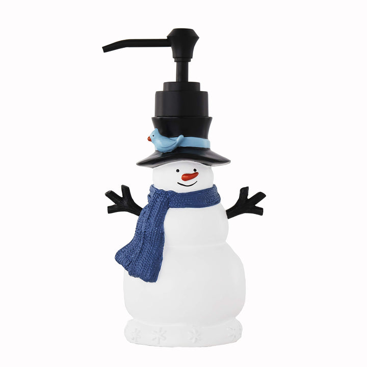 SKL Home Christmas Winter Friends Snowman Hand Towel 2pc Set for Bath/Kitchen & Gift, Blue Hand Towel Set