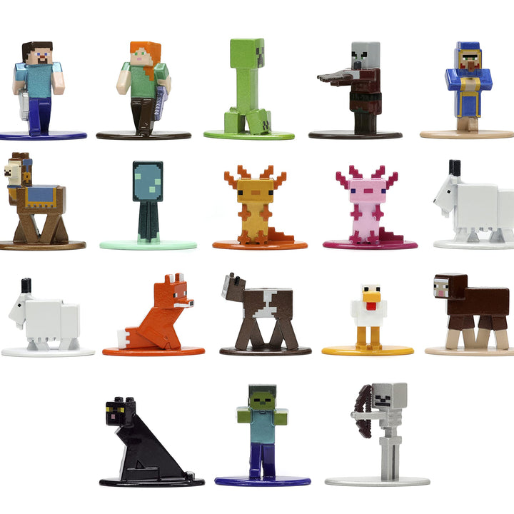 Minecraft Caves and Cliffs 1.65" 18-Pack Series 8 Die-cast Figures, Toys for Kids and Adults