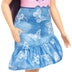 Barbie Fashionistas Doll #231 with Purple Hair, Wearing Strapless Denim Butterfly-Print Dress with Pink Belt and Boots