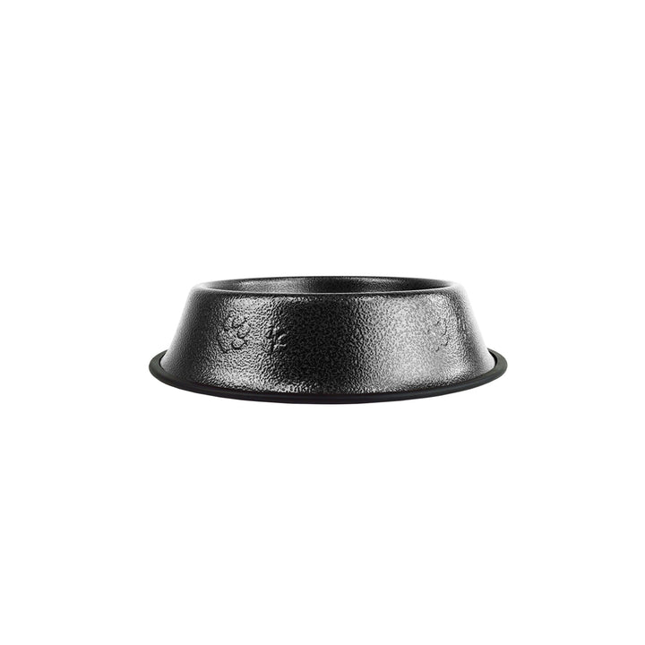 Platinum Pets Embossed Non-Tip Stainless Steel Cat/Dog Bowl, Medium, Silver Vein