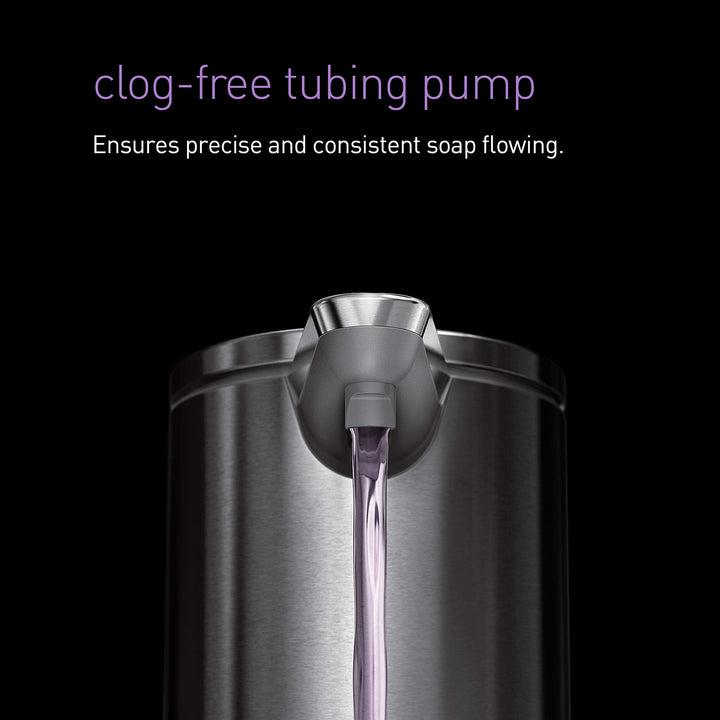 simplehuman 9 oz. Touch-Free Rechargeable Sensor Liquid Soap Pump Dispenser, Rose Gold Stainless Steel 9 oz. Rechargeable