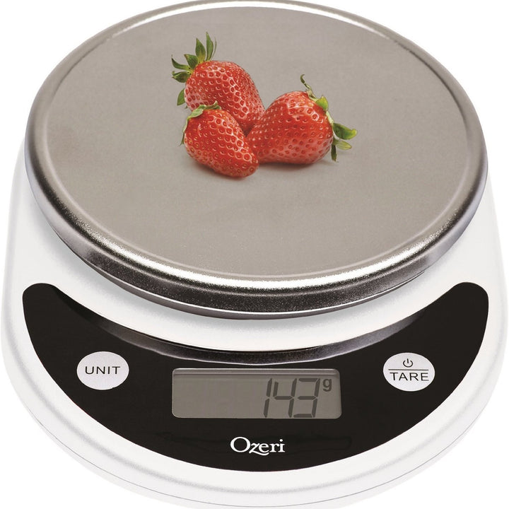 Ozeri Pronto Digital Multifunction Kitchen and Food Scale, Black on White