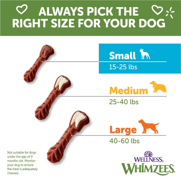 WHIMZEES by Wellness Value Box Natural Dental Chews for Dogs, Long Lasting Treats, Grain-Free, Freshens Breath, Small Breed, 89 count Dental Small 2.9 Pound (Pack of 1)