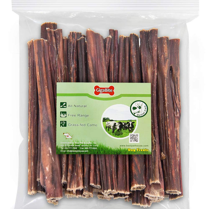 Best Pet Supplies GigaBite 6 Inch Beef Gullet Jerky Sticks (40 Pack) - All Natural, Free Range Beef Esophagus Stick Dog Treat