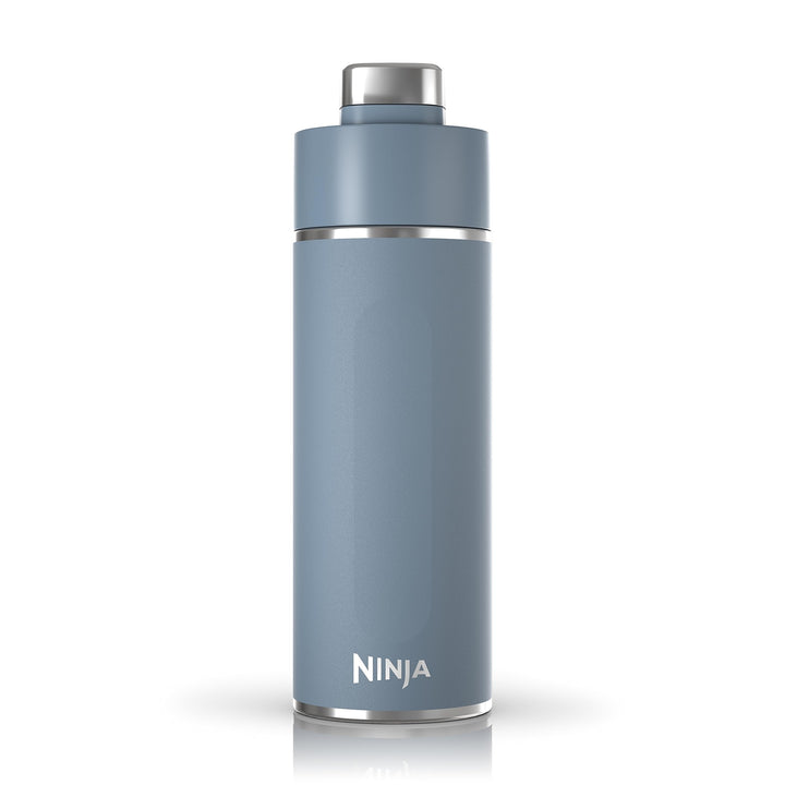 Ninja DW2401BL Thirsti 24oz Travel Water Bottle, For Carbonated Sparkling Drinks, Colder and Fizzier Longer, Leak Proof, 24 Hrs Cold, Dishwasher Safe, Stainless Steel Insulated Tumbler, Storm Blue 24 Fluid Ounces