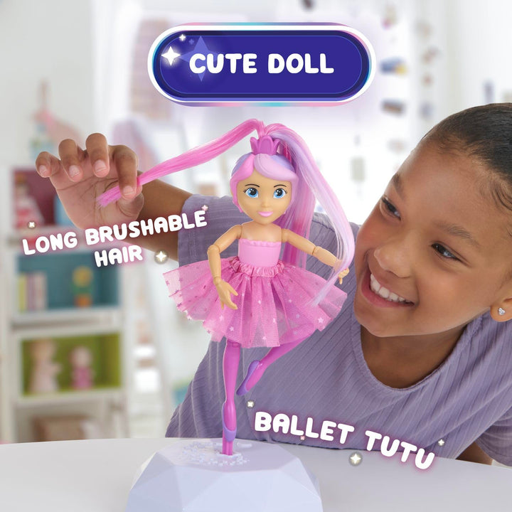 WowWee Twirl Along Dancing Doll, Lena Ballerina, with Wand and Light-Up Stage (Ages 3+)