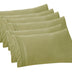 Elegant Comfort 6-PACK Solid Pillowcases 1500 Thread Count Egyptian Quality - Easy Care, Smooth Weave, Wrinkle and Stain Resistant, Easy Slip-On, 6-Piece Set, King Pillowcase, Green