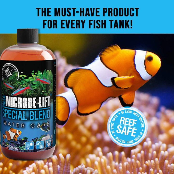 MICROBE-LIFT SBH16 Special Blend Aquarium and Fish Tank Cleaner for Freshwater and Saltwater, 16 Ounces