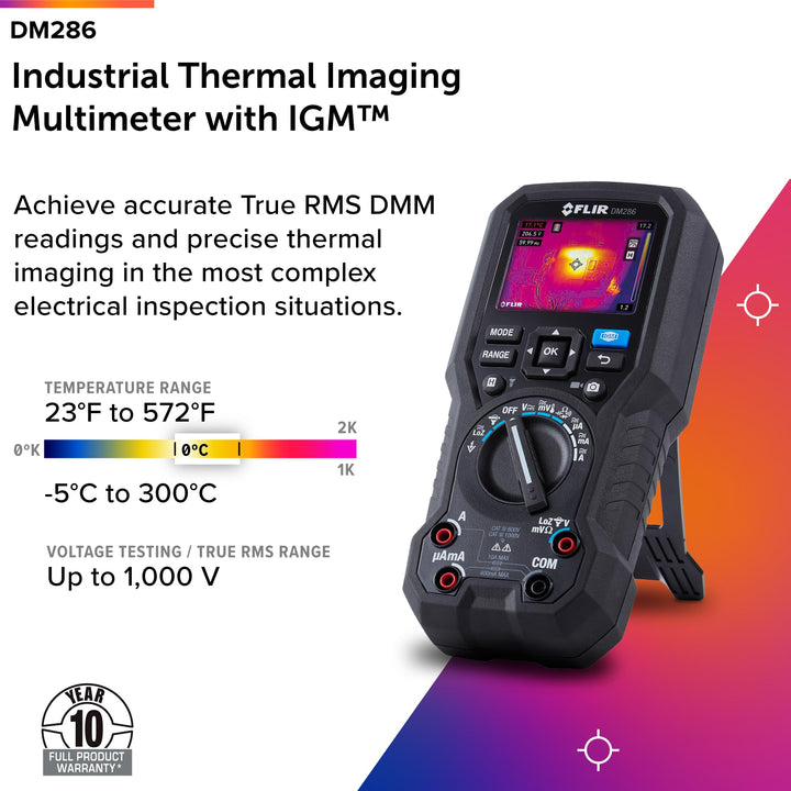 FLIR DM286 Industrial Grade Thermal Imager and Multi-Meter for Electrical Inspection and Diagnostics