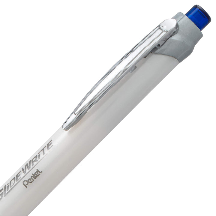 Pentel Glidewrite Signature Ballpoint Pen, (1.0mm) Medium, White Barrel, Blue Ink, 3-pk (BX930WBP3C)