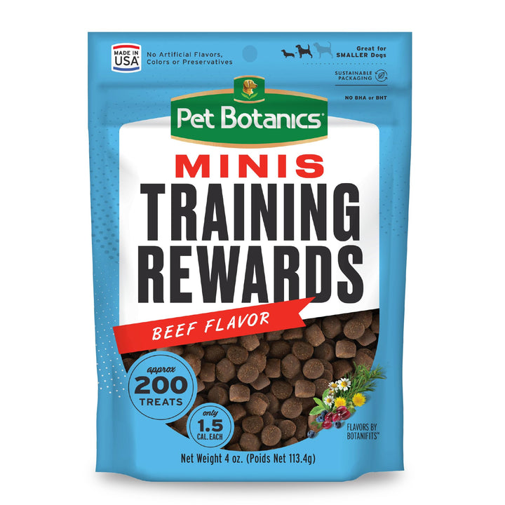 Pet Botanics 4 oz. Pouch Training Reward Mini Soft & Chewy, Duck and Bacon Flavor, with 200 Treats Per Bag, The Choice of Top Trainers Grain Free Duck & Bacon 4 Ounce (Pack of 1)