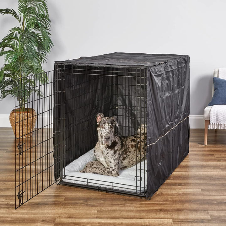 MidWest Homes for Pets XXL 54-Inch , Privacy Dog Crate Cover Designed to Fit Midwest Ginormous Dog Crate Models SL54 & SL54DD, Machine Wash & Dry, Gray (Cover Only) Black