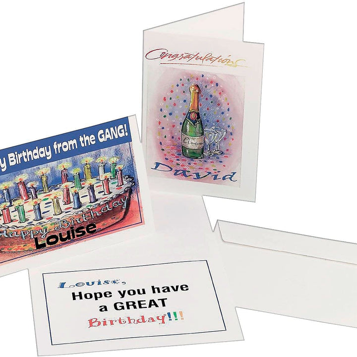 Avery Printable Greeting Cards with Envelopes, Half-Fold, 5.5" x 8.5", Matte White, 30 Blank Greeting Cards for Inkjet Printers (08316) 30 cards Card Stock