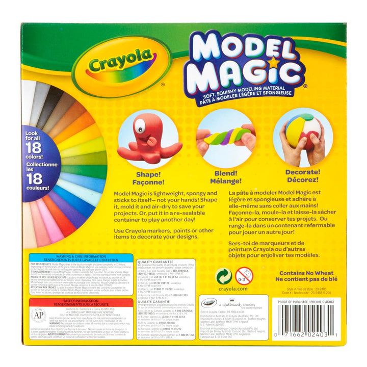 Crayola Model Magic Deluxe Variety Pack (14 Packs), Kids Air Dry Clay, Modeling Clay Alternative, Kids Craft Supplies, 7oz