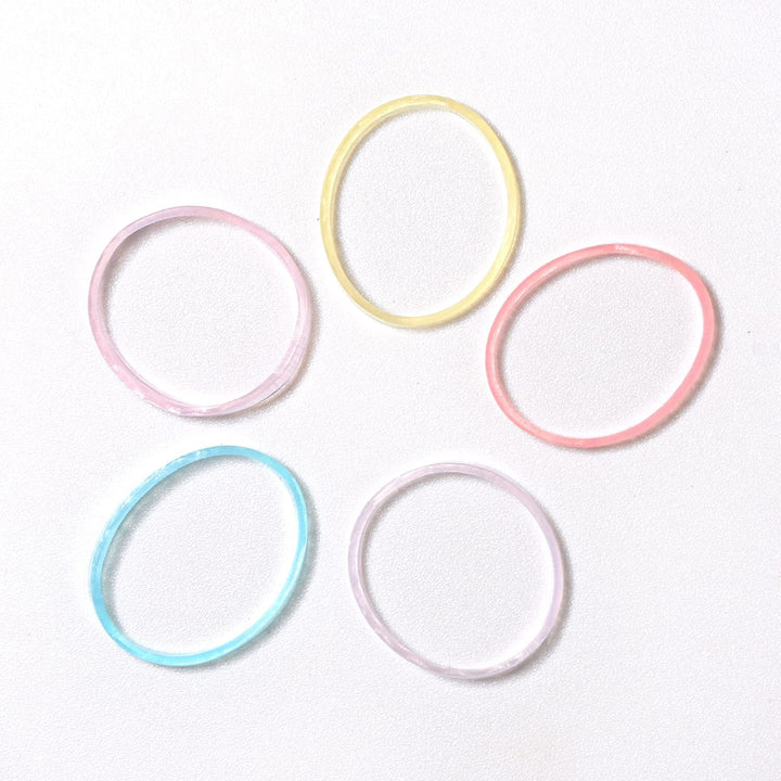 Youxuan Mini Hair Elastics for Girls Transparent Rubber Bands, 1000 PCS, Multi Color