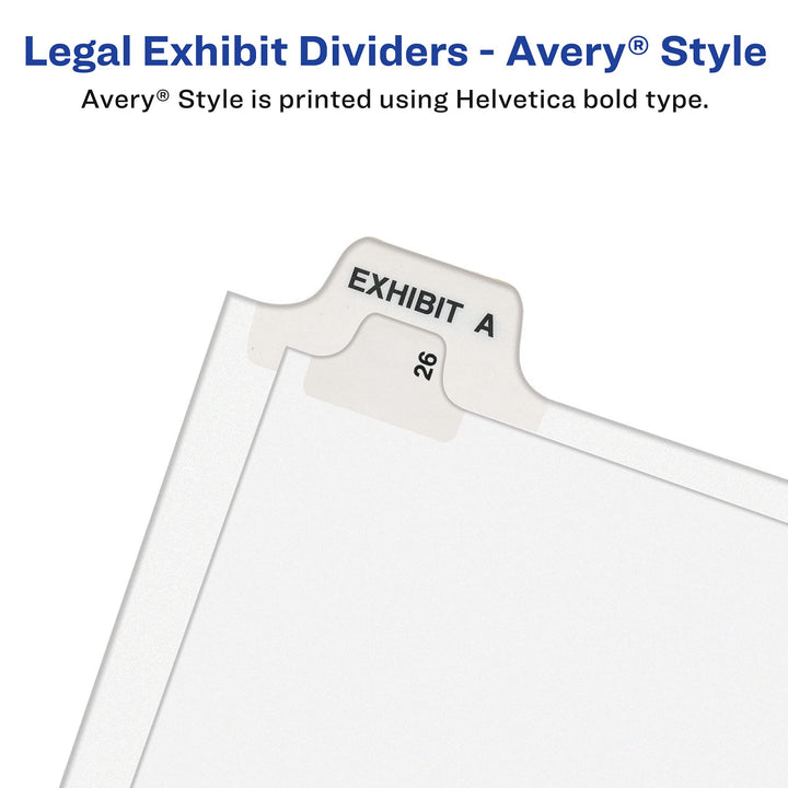 Avery Legal Dividers, Premium Individual Tab Titles, Letter Size, Side Tabs, 44, Pack of 25 (01044)