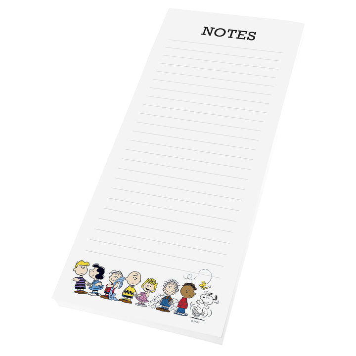 Graphique Peanuts Crew Magnetic Notepad | 100 Tear-Away Sheets | Grocery, Shopping, To-Do List | Magnetic Writing Pad for Fridge, Kitchen, Office | Lined Paper | Great Gift | 4” x 9.25”