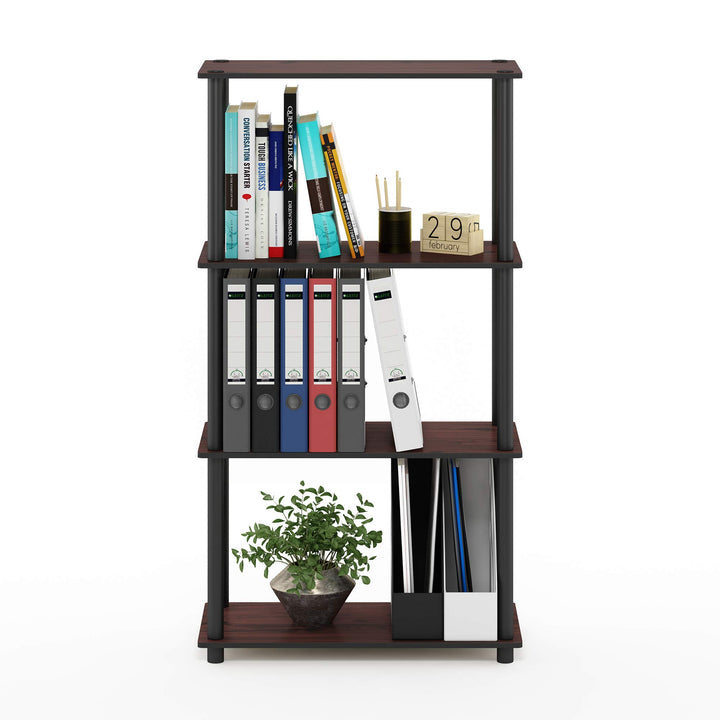 Furinno Turn-N-Tube 5-Tier Multipurpose Shelf / Display Rack / Storage Shelf / Bookshelf, Classic Tubes, Sonoma Oak/White 5-Tier Classic Tube