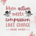 when action meets compassion lives change -social worker-: 2021 - 2025 yearly and monthly planner / monthly calendar and organizer/ 8.5 x 11 book size