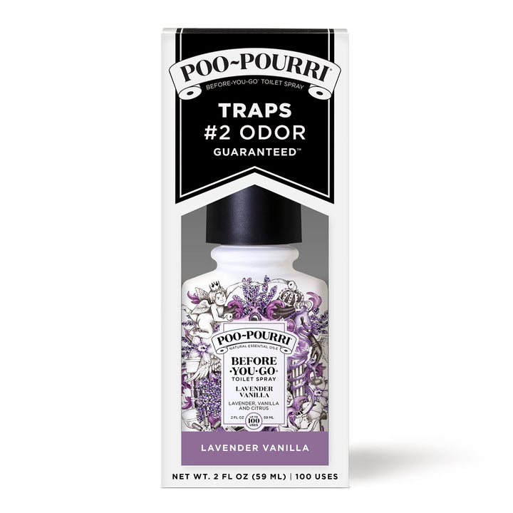 Poo-Pourri Before-You-Go Toilet Spray, Lavender Vanilla, 1 Fl Oz Pocket Travel Size - Lavender, Vanilla and Citrus 1 Fl Oz (Pack of 1)